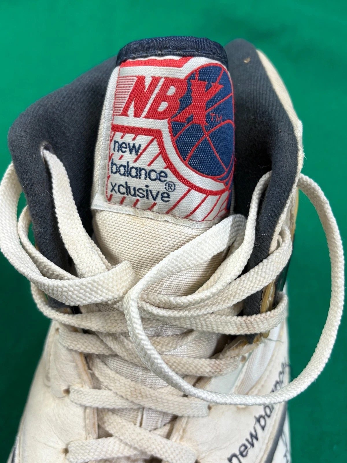 Tongue label of the New Balance NBX shoe