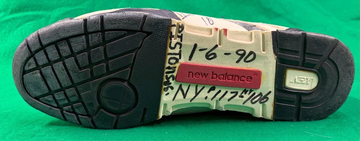 Sole with 1-6-90 and the game score written by hand