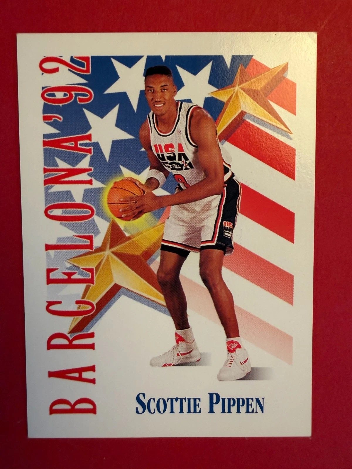 Framed Scottie Pippen Barcelona 92 Team USA card