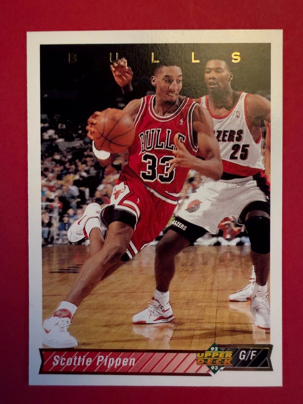 Framed Scottie Pippen Upper Deck Bulls card