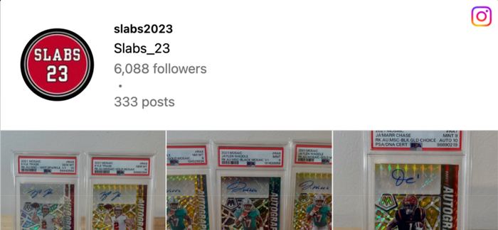 Slabs 23 Instagram profile, 6,088 followers, 333 posts of graded cards